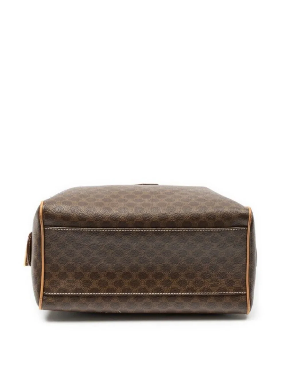 Celine Mini Boston Beige Brown Macadam Canvas